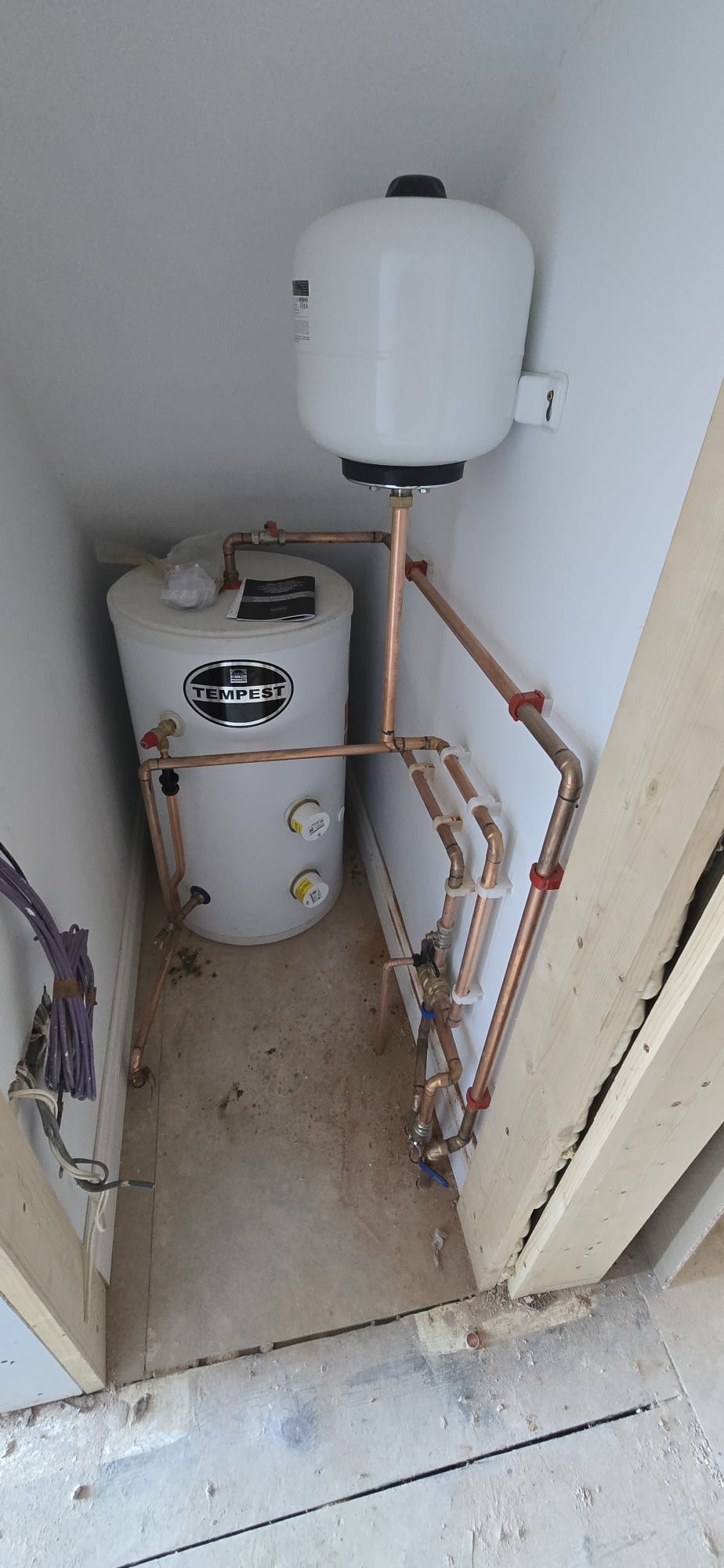 New Hot Water Cylinder Installation
